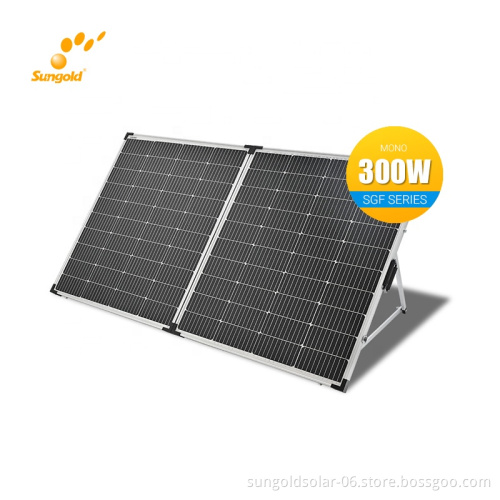 100W-400W Rigid Folding Solar Panel Suite: Mono Glass Portable Solar Suitcase with Controller for Outdoors